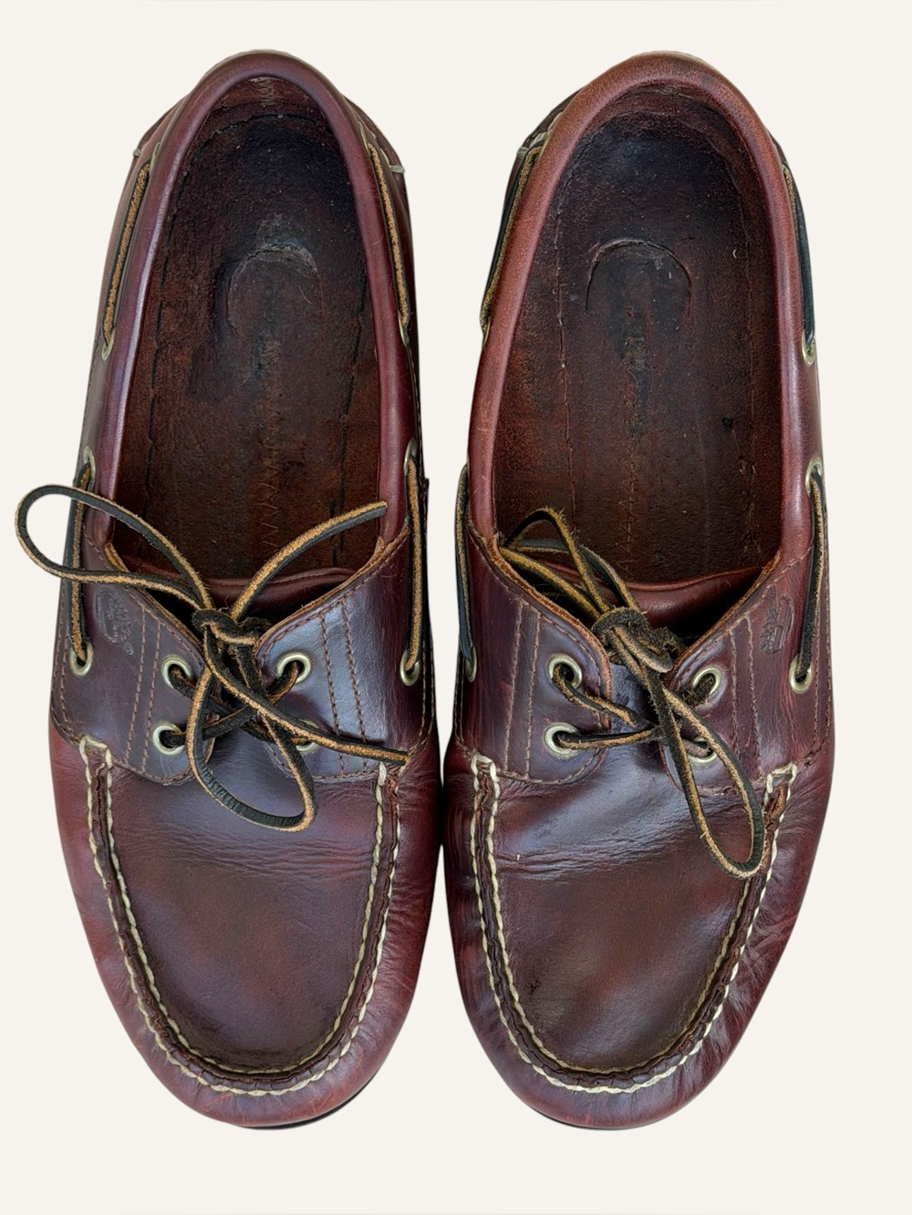 Vintage Timberland - Men’s Classic Leather 2 Eye Boat Shoes in Brown Size 11 M